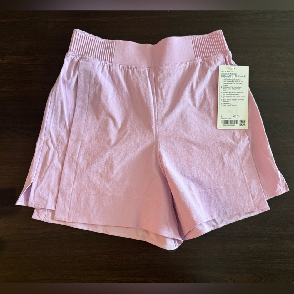 Stretch Woven Relaxed Fit HR- Short 4”